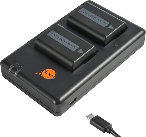 حزمة بطارية ليثيوم DSTE NP-FW50 (عبوتين) وشاحن مزدوج متوافق مع كاميرا Alpha 7 وa7 وAlpha 7R وa7R وAlpha 7R II وAlpha a3000 وa6000 وNEX-7 وSLT-A55V وDSC-RX10 in Kuwait