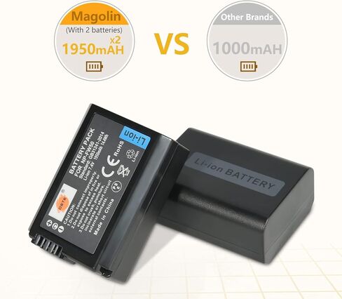 حزمة بطارية ليثيوم DSTE NP-FW50 (عبوتين) وشاحن مزدوج متوافق مع كاميرا Alpha 7 وa7 وAlpha 7R وa7R وAlpha 7R II وAlpha a3000 وa6000 وNEX-7 وSLT-A55V وDSC-RX10 in Kuwait