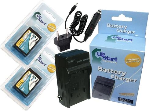 2-Pack - Replacement for Olympus BCS-1 Battery + Charger with Car & EU Adapters - Replacement for Olympus BLS-1 Digital Camera Battery and Charger (1150mAh 7.4V Lithium-Ion) in Saudi Arabia