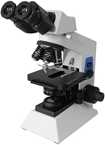 BoliOptics 40X-1000X Biological Compound Binocular Microscope, Halogen Light, 10X High Eyepoint Eyepieces, Achromatic Objectives, Abbe Condenser, Blue Filter for Students Hobbyists Schools Labs in Kuwait