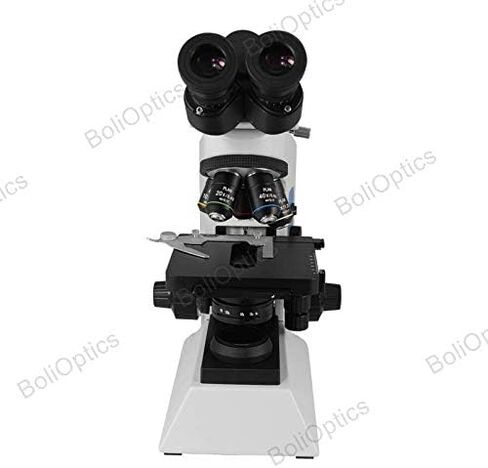 BoliOptics 40X-1000X Biological Compound Binocular Microscope, Halogen Light, 10X High Eyepoint Eyepieces, Achromatic Objectives, Abbe Condenser, Blue Filter for Students Hobbyists Schools Labs in Kuwait