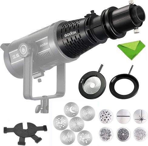 مجموعة Godox SA-17 لجهاز العرض Godox SA-P إلى Bowens Mount S30 VL150 VL200 VL300 SL200II LED مع ملحق إسقاط Godox SA-P + Godox SA-06 Iris + Godox SA-09-001/002 + Godox SA-10+Godox سا-07 in Saudi Arabia