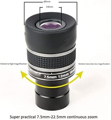 Microscope Accessories Kit 7.5-22.5mm Zoom Professional Telescope Eyepiece Metal Accessories Microscope Slides in Kuwait