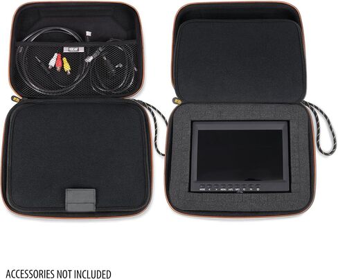 USA GEAR Camera Monitor Case - Portable Monitor Hard Case with Foam Interior, Water Resistant Exterior Compatible with Neewer 7 Inch Monitor, Feelworld DSLR Camera Field Monitor, Atomos Ninja V & More in Saudi Arabia