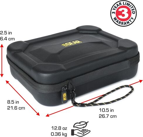 USA GEAR Camera Monitor Case - Portable Monitor Hard Case with Foam Interior, Water Resistant Exterior Compatible with Neewer 7 Inch Monitor, Feelworld DSLR Camera Field Monitor, Atomos Ninja V & More in Saudi Arabia