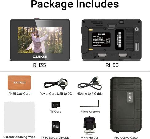 SUIKUI RH35 Unlimited Recording Camera Monitor 1080P 30FPS Capture and Photographic Stream Video Screens from HDMI in Saudi Arabia