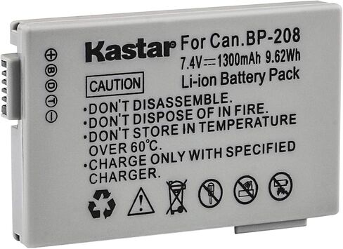 Kastar Replacement Battery for Canon BP-208, BP-208DG Battery and Canon Elura100, FVM300, IXY DVS1, iVIS DC22, iVIS DC200, Optura S1, Canon DC, MVX Series Cameras in Saudi Arabia