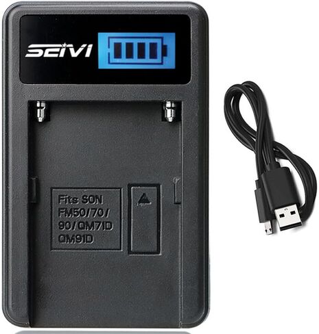 LCD USB Battery Charger for Sony GV-D200, GV-D800, GV-HD700, GV-D1000 Digital8 Portable Video Recorder in Saudi Arabia