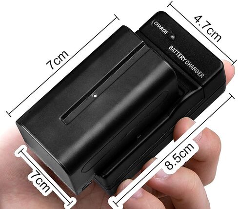 GVM 2 Pack NP-F750/770 Battery and Charger 4400mAh for Sony NP-F975, NP-F960, NP-F950, NP-F930, NP-F770, NP-F750, NP-F550, DCR, DSR, HDR, FDR, HVR, HVL and LED Light in Saudi Arabia