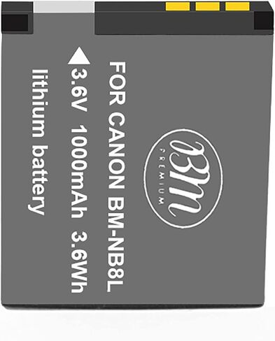 BM Premium NB-8L Battery & Charger Kit for Canon PowerShot A2200 is, A3000 is, A3100 is, A3200 is, A3300 is Digital Camera in Kuwait