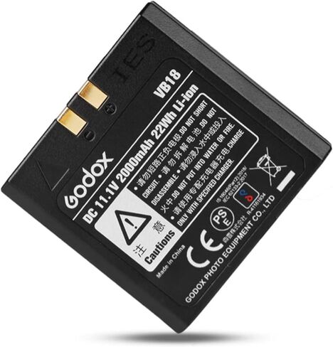 GODOX VB18 11.1V 2000mAh Rechargeable Lithium-ion Li-ion Battery Pack V850 V850II V860 V860II-C V860II-N V860II-S V860II-F V860II-O On Camera Flash Speedlight (VB18 Battery, Improved) in Kuwait
