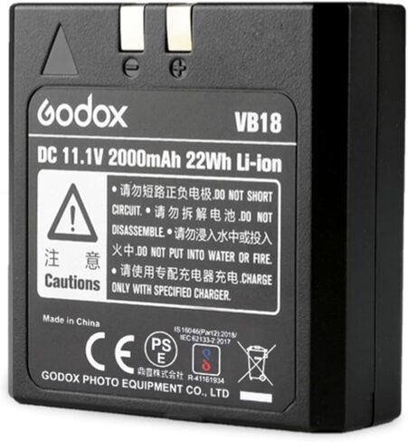 GODOX VB18 11.1V 2000mAh Rechargeable Lithium-ion Li-ion Battery Pack V850 V850II V860 V860II-C V860II-N V860II-S V860II-F V860II-O On Camera Flash Speedlight (VB18 Battery, Improved) in Kuwait