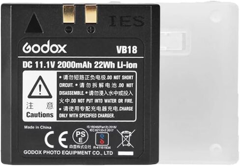 GODOX VB18 11.1V 2000mAh Rechargeable Lithium-ion Li-ion Battery Pack V850 V850II V860 V860II-C V860II-N V860II-S V860II-F V860II-O On Camera Flash Speedlight (VB18 Battery, Improved) in Kuwait