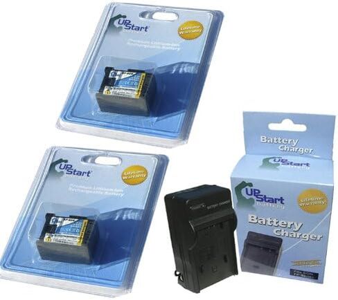 2 Pack - Replacement for Canon VIXIA HF G20 Battery + Charger - Compatible with Canon BP-808 Digital Camcorder Battery and Charger (Decoded 890mAh 7.4V Lithium-Ion) in Saudi Arabia