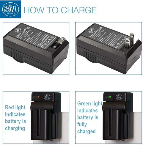 BM Premium NP-FM500H Battery and Charger for Sony Alpha a68, a77II, SLT-A57, SLT-A58, SLT-A65V, SLT-A77V, SLT-A99V, SLT-A200, A300, A350, A450, A500, A550, A560, A580, A700, A850, A900 Cameras in Saudi Arabia