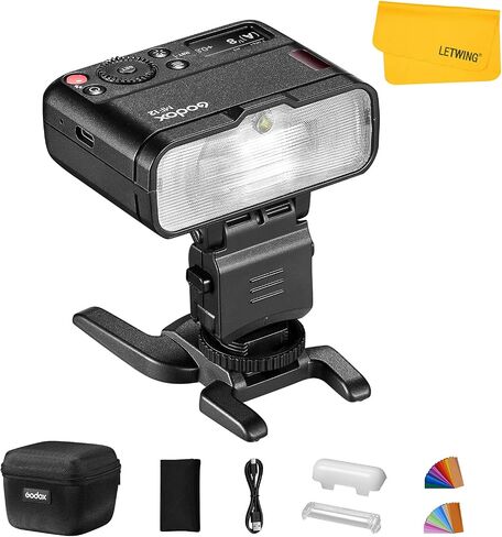غودوكس فلاش ماكرو 12 واط MF12، تحكم لاسلكي 2.4G وضع TTL/M، بطارية ليثيوم مدمجة 3.7 فولت قابلة لاعادة الشحن، ضوء فلاش TTL خفيف الوزن خارج الكاميرا متوافق مع كانون ونيكون وسوني وفوجي واوليمبوس in Saudi Arabia