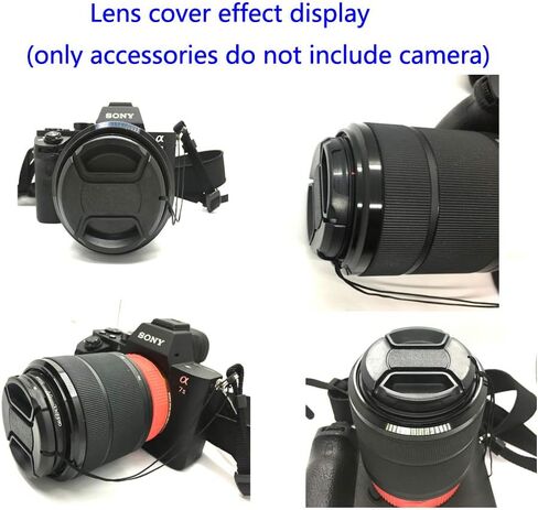 D5200 Lens Cap (52MM) for Nikon D5500 D5200 D3200 w/ NIKKOR AF-S 18-55mm Lens, for Canon EF-M 18-55mm 55-200mm Lens (2 Pack) in Saudi Arabia