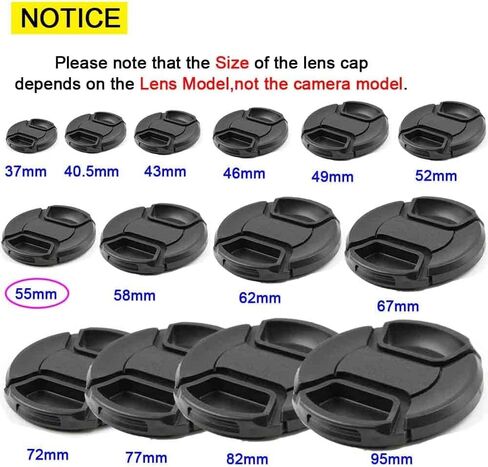 ULBTER 55mm Lens Cap Cover with Keeper for AF-P NIKKOR 18-55mm f/3.5-5.6G VR Lens for Nikon D5600 D5500 D5300 D3500 D3400 D3300 D7200 D7100 DSLR Camera, Lens Cap & Lens Cover Leash -2 Pack in Saudi Arabia