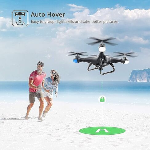 طائرة بدون طيار Holy Stone HS110D FPV RC مع كاميرا 1080P HD فيديو مباشر 120 درجة زاوية واسعة واي فاي كوادكوبتر مع التحكم في الإيماءات، تثبيت الارتفاع، وضع مقطوعة الرأس، 3D Flip RTF 2 بطاريات ومجموعات الملحقات in Kuwait
