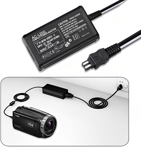 Camulti AC-L200 Power Supply Charger Adapter for Sony Handycam Camera Camcorder,8.4V 1.5A, DCR-SX60,SX65,SX83,SX85,SR45,SR46,SR47,SR68,HC90,PC1000,DVD805E,DCR-HR,DCR-HC,DCR-PC,DCR-DVD,DCR-IP Series in Kuwait