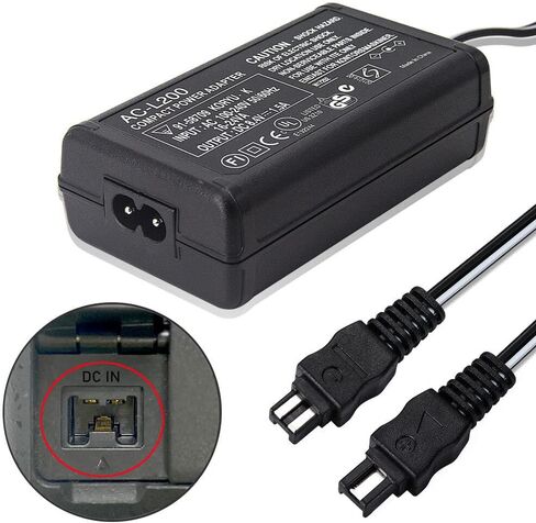 Camulti AC-L200 Power Supply Charger Adapter for Sony Handycam Camera Camcorder,8.4V 1.5A, DCR-SX60,SX65,SX83,SX85,SR45,SR46,SR47,SR68,HC90,PC1000,DVD805E,DCR-HR,DCR-HC,DCR-PC,DCR-DVD,DCR-IP Series in Kuwait