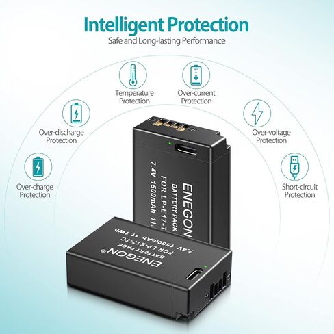 ENEGON ACK-E18 DR-E18 DC مقرنة LP-E17 الدمية مجموعة محول الطاقة AC لكاميرات Canon EOS Rebel SL2 SL3 T6i T6S T7i T8i 200D 200D II 250D 750D 760D 800D 77D 8000D Kiss X8i X9i X10. in Kuwait