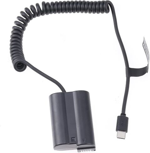FocusFoto USB-C Type-C to Full Decoded EN-EL15 Dummy Battery Power Adapter Spring Cable for Nikon D500 D600 D610 D750 D780 D800 D810 D850 Z5 Z6 Z7 Z6II Z7II V1 D7000 D7100 D7200 D7500 Camera in Saudi Arabia