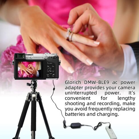 Glorich DMW-DCC11 Replacement AC Power Adapter Kit Compatible with Digital Cameras Panasonic Lumix DMC-GF3,DMC-GF5,DMC-GF6,DMC-GX7,DMC-LX100,ZS110,DMC-GX80,DMC-GX85,DMC-S6 in Saudi Arabia