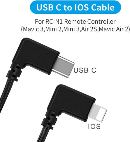 USB-C Data Line Remote Controller Cable for RC-N1 Controller, Phone Tablet Data Cable with Port Type-C for DJI Controller RC N1 (Use for i-OS Connector) in Saudi Arabia