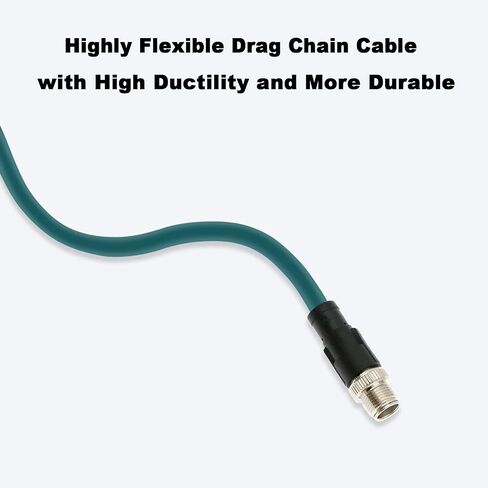 Alvin's Cables M12 X Code 8 Position to RJ45 Ethernet Cable for Cognex in Sight 8200 8400 Series Industrial Camera Shielded Cord IP67 Waterproof 6.5ft/2M in Saudi Arabia