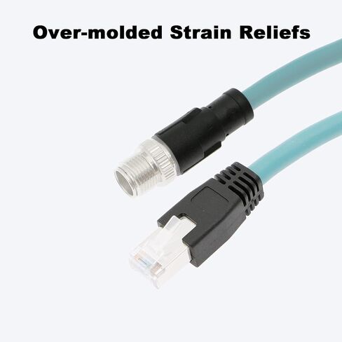 Alvin's Cables M12 X Code 8 Position to RJ45 Ethernet Cable for Cognex in Sight 8200 8400 Series Industrial Camera Shielded Cord IP67 Waterproof 6.5ft/2M in Saudi Arabia