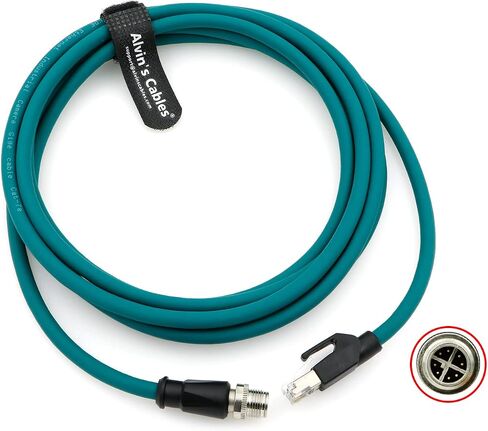 Alvin's Cables M12 X Code 8 Position to RJ45 Ethernet Cable for Cognex in Sight 8200 8400 Series Industrial Camera Shielded Cord IP67 Waterproof 6.5ft/2M in Saudi Arabia