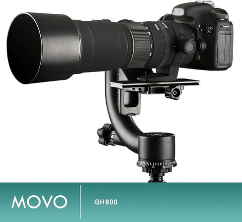 Movo GH800 Carbon Fiber Professional Gimbal Tripod Head with Arca-Swiss Quick-Release Plate - for Outdoor Bird/Wildlife Photography in Kuwait