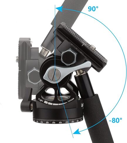 LEFTFOTO Video Tripod Fluid Head with Arca Plate,Lightweight Panorama Base Head for DJI RS2/3 Gimbals Compact Video Cameras and DSLR in Saudi Arabia