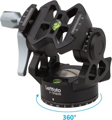 LEFTFOTO Video Tripod Fluid Head with Arca Plate,Lightweight Panorama Base Head for DJI RS2/3 Gimbals Compact Video Cameras and DSLR in Saudi Arabia