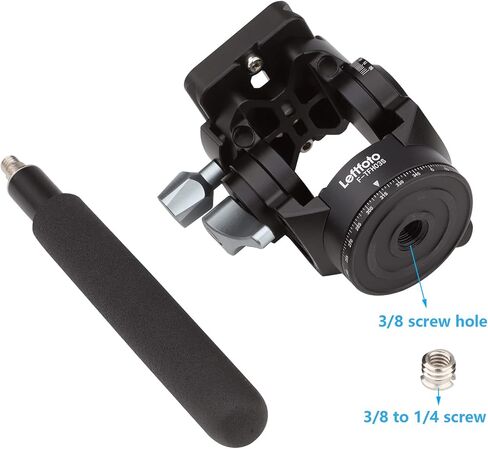 LEFTFOTO Video Tripod Fluid Head with Arca Plate,Lightweight Panorama Base Head for DJI RS2/3 Gimbals Compact Video Cameras and DSLR in Saudi Arabia