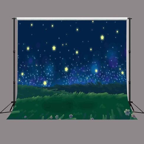 7x5ft Cartoon Backdrops Fantastic Starry Sky Night Landscape Camping Themd Party Background Photo Booth Backdrop Studio Props GYGE251 in Kuwait