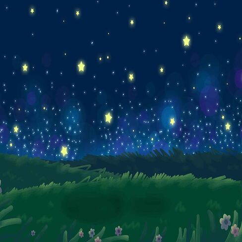 7x5ft Cartoon Backdrops Fantastic Starry Sky Night Landscape Camping Themd Party Background Photo Booth Backdrop Studio Props GYGE251 in Kuwait