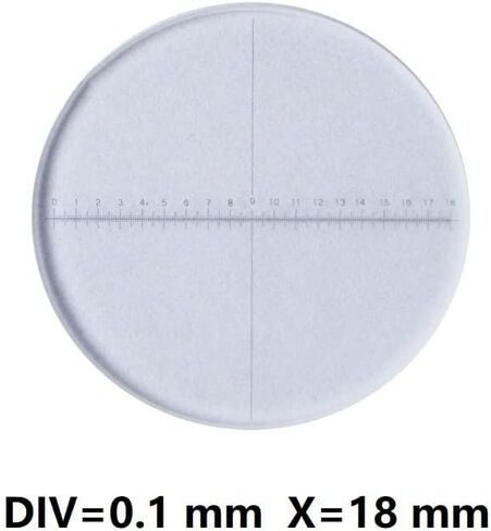 Microscope Accessories Kit DIV 0.1 Mm Eyepiece Micrometer for Microscope Ocular Reticle Vertical Line Horizontal Ruler 1-18 Diameter 20 Mm Calibration Microscope Slides in Saudi Arabia