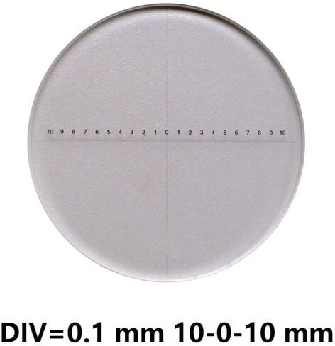 JUIYU Microscope Accessories Kit DIV 0.1 Mm Eyepiece Micrometer for Stereo Microscope Reticle Vertical Line Diameter 24 Mm 26 Mm Microscope Slides (Color : Diameter 24 mm) in Saudi Arabia