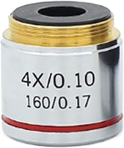 Microscope Accessories Kit Microscope Objective 4X 10X 40X 100X Objectives Lens Microscope Slides (Size : 4X) in Saudi Arabia