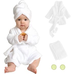 M&G House Newborn Photography Props Bathrobe Outfits Girl Baby Robe Bath Towel Costume Sets 0-6 Months(Pink) in Kuwait