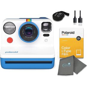 Now Gen 2 I-Type Instant Film Camera - Blue Bundle with a Color i-Type Film Pack (8 Instant Photos), Work with Polaroid i-Type & 600 Film, with a Lumintrail Lens Cleaning Cloth in Kuwait