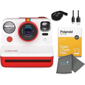 Now Gen 2 I-Type Instant Film Camera - Red Bundle with a Color i-Type Film Pack (8 Instant Photos), Work with Polaroid i-Type & 600 Film, with a Lumintrail Lens Cleaning Cloth in Saudi Arabia