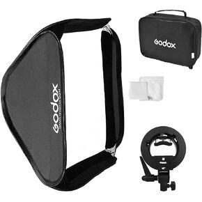 Godox Softbox with S-Type Speedlite Bracket, Diffuser, Bag, 32" x 32" | Bowens Mount Speedring, Speedlite Adaption, Umbrella Hole, Tilt Vertically and Horizontally in Saudi Arabia