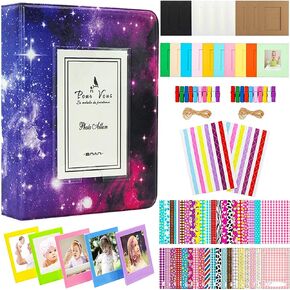 BigTrend 2x3 Inch Photo Paper Film Album Set for Fujifilm Instax Mini Camera, Polaroid Snap, Z2300, SocialMatic Instant Cameras & Zip Instant Printer (Galaxy-3, 64 Pockets) in Saudi Arabia