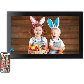 إطار صور رقمي YunQiDeer مقاس 8 بوصات واي فاي مع شاشة لمس LCD IPS LCD مقاس 1280*800، ومساحة تخزين مدمجة سعة 16 جيجابايت، وتدوير تلقائي، ومقاطع فيديو وعرض شرائح، وإرسال الصور على الفور من أي مكان باستخدام تطبيق Frameo... in Saudi Arabia