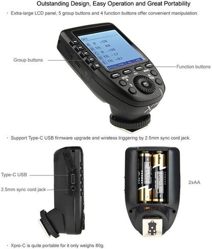 Godox AD600BM Bowens Mount 600Ws HSS GN87 Outdoor Flash Strobe Light with XPro-C Wireless Flash Trigger, 8700mAh Battery Pack to Provide 500 Full Power Flashes Compatible with Canon in Kuwait