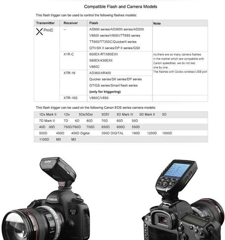 Godox AD600BM Bowens Mount 600Ws HSS GN87 Outdoor Flash Strobe Light with XPro-C Wireless Flash Trigger, 8700mAh Battery Pack to Provide 500 Full Power Flashes Compatible with Canon in Kuwait