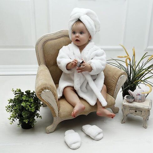 M&G House Newborn Photography Props Bathrobe Outfits Girl Baby Robe Bath Towel Costume Sets 0-6 Months(Pink) in Saudi Arabia